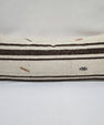Turkish Lumbar Rug Pillow Beige Brown Blue Cushion Cover Hemp Pillow 14" x 40" #9418