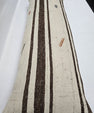 Turkish Lumbar Rug Pillow Beige Brown Blue Cushion Cover Hemp Pillow 14" x 40" #9418