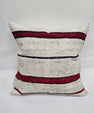 Turkish Hemp Pillow Natural Beige Red Black Pillow Cushion Cover 24" x 24" #9273