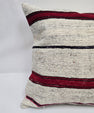 Turkish Hemp Pillow Natural Beige Red Black Pillow Cushion Cover 24" x 24" #9273