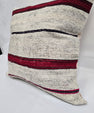 Turkish Hemp Pillow Natural Beige Red Black Pillow Cushion Cover 24" x 24" #9273