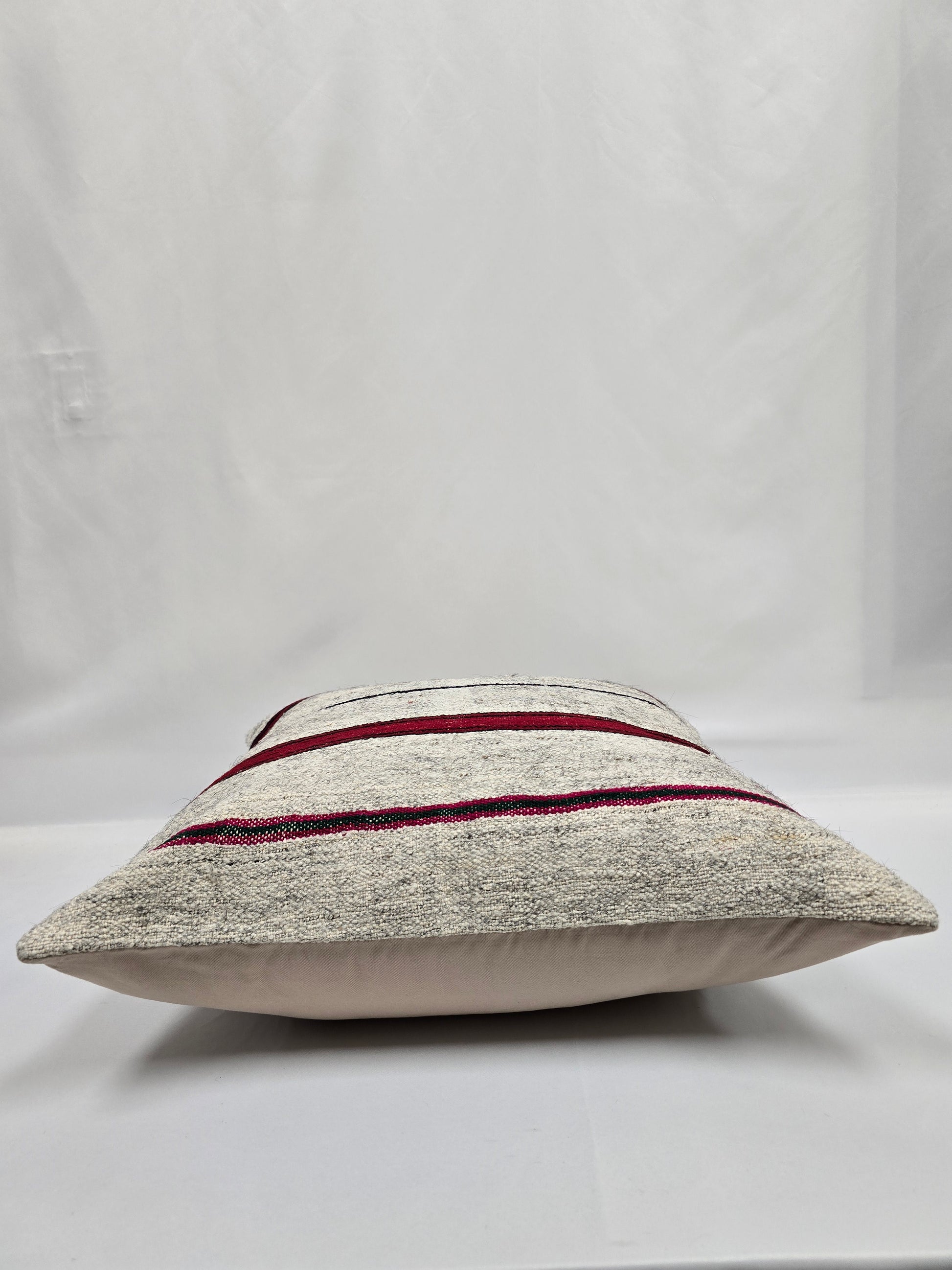 Turkish Hemp Pillow Natural Beige Red Black Pillow Cushion Cover 24" x 24" #9273