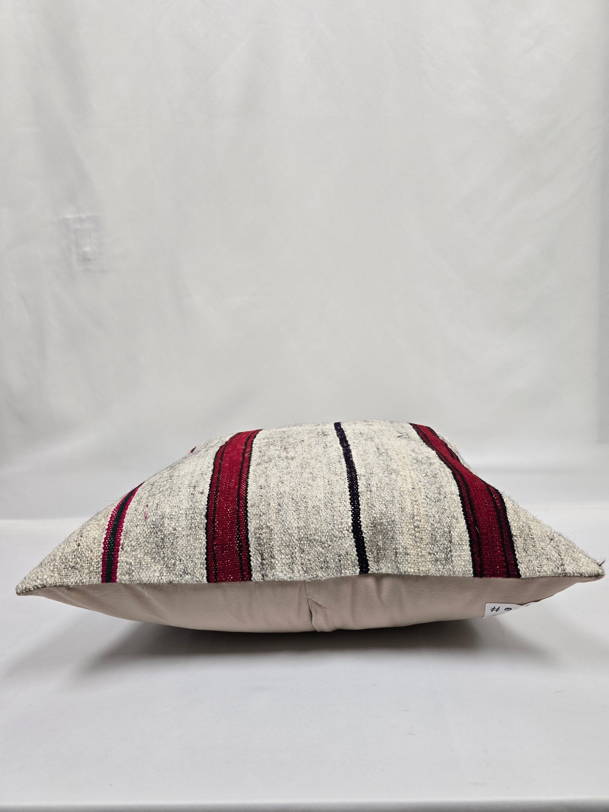 Turkish Hemp Pillow Natural Beige Red Black Pillow Cushion Cover 24" x 24" #9273