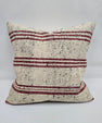 Turkish Hemp Pillow Natural Beige Red Black Pillow Cushion Cover 24" x 24" #9276