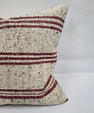 Turkish Hemp Pillow Natural Beige Red Black Pillow Cushion Cover 24" x 24" #9276