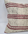 Turkish Hemp Pillow Natural Beige Red Black Pillow Cushion Cover 24" x 24" #9276
