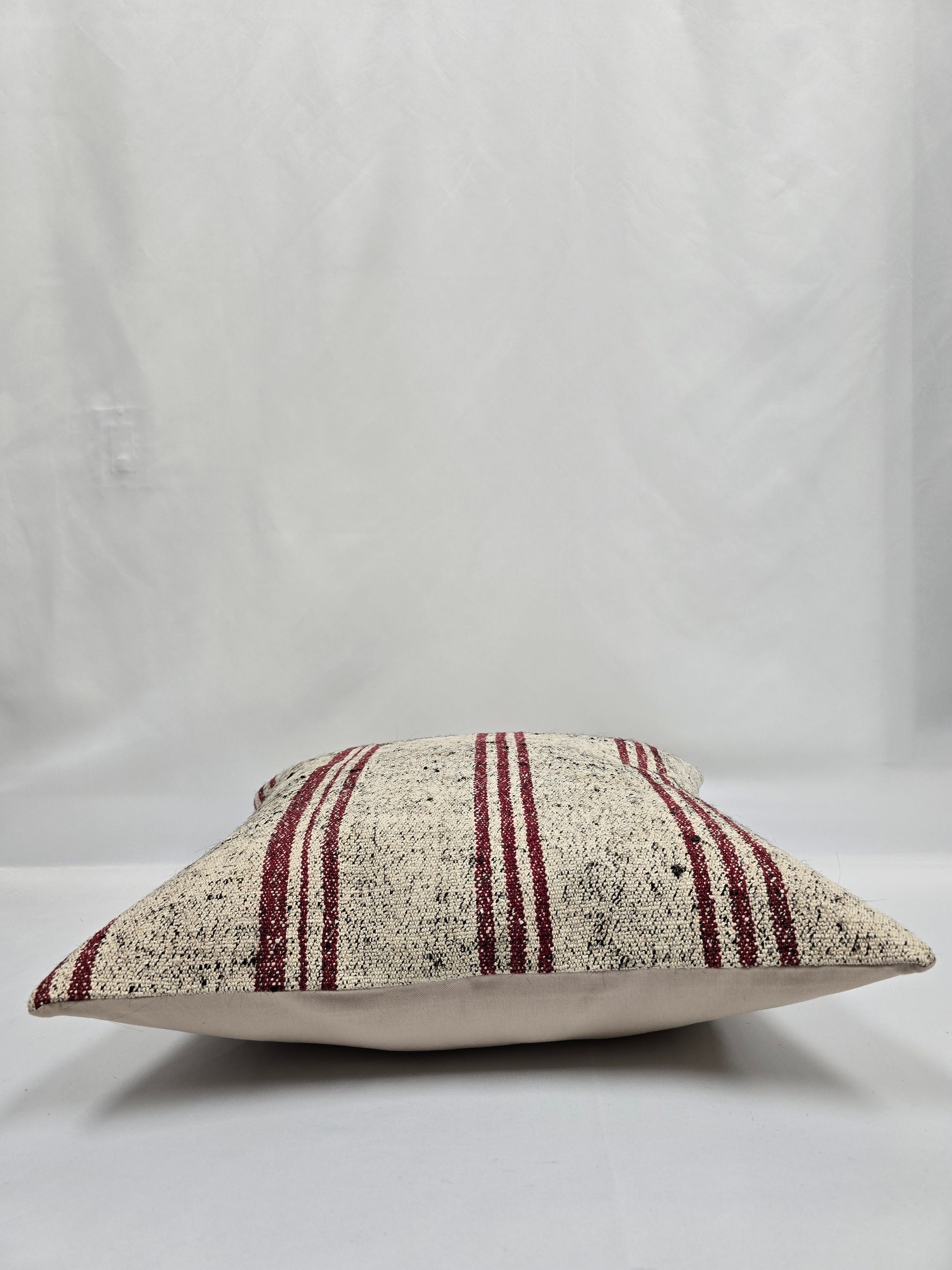 Turkish Hemp Pillow Natural Beige Red Black Pillow Cushion Cover 24" x 24" #9276