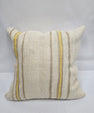 Turkish Hemp Pillow Natural Beige Yellow Brown Pillow Cushion Cover 24" x 24" #9275