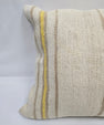 Turkish Hemp Pillow Natural Beige Yellow Brown Pillow Cushion Cover 24" x 24" #9275