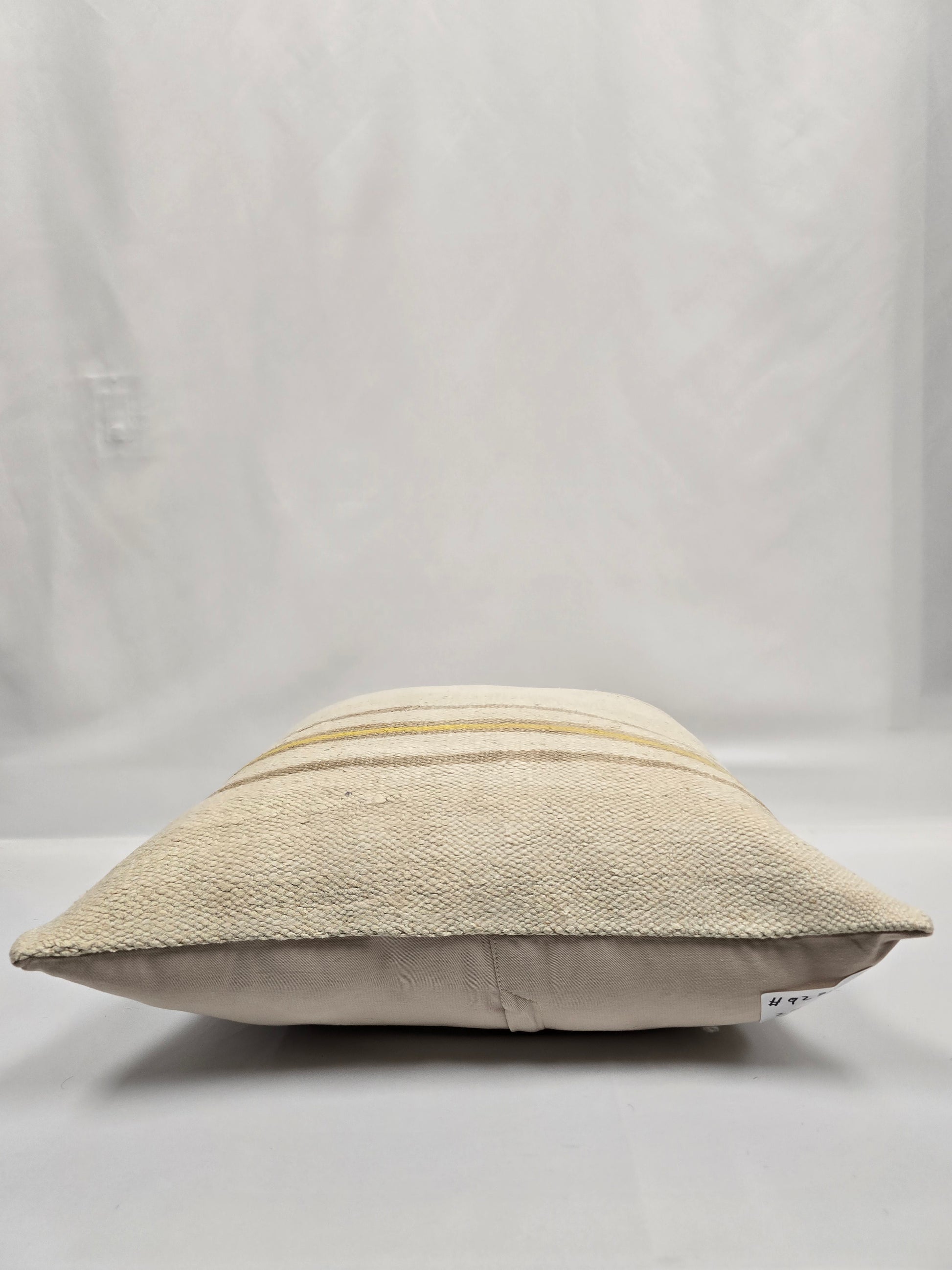 Turkish Hemp Pillow Natural Beige Yellow Brown Pillow Cushion Cover 24" x 24" #9275