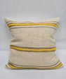 Turkish Hemp Pillow Natural Beige Yellow Brown Pillow Cushion Cover 24" x 24" #9272
