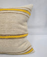 Turkish Hemp Pillow Natural Beige Yellow Brown Pillow Cushion Cover 24" x 24" #9272