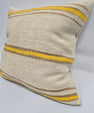 Turkish Hemp Pillow Natural Beige Yellow Brown Pillow Cushion Cover 24" x 24" #9272