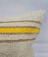 Turkish Hemp Pillow Natural Beige Yellow Brown Pillow Cushion Cover 24" x 24" #9272