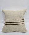 Turkish Hemp Pillow Natural Beige Brown Pillow Cushion Cover 24" x 24" #9268