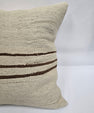 Turkish Hemp Pillow Natural Beige Brown Pillow Cushion Cover 24" x 24" #9268