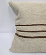 Turkish Hemp Pillow Natural Beige Brown Pillow Cushion Cover 24" x 24" #9268