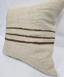 Turkish Hemp Pillow Natural Beige Brown Pillow Cushion Cover 24" x 24" #9268