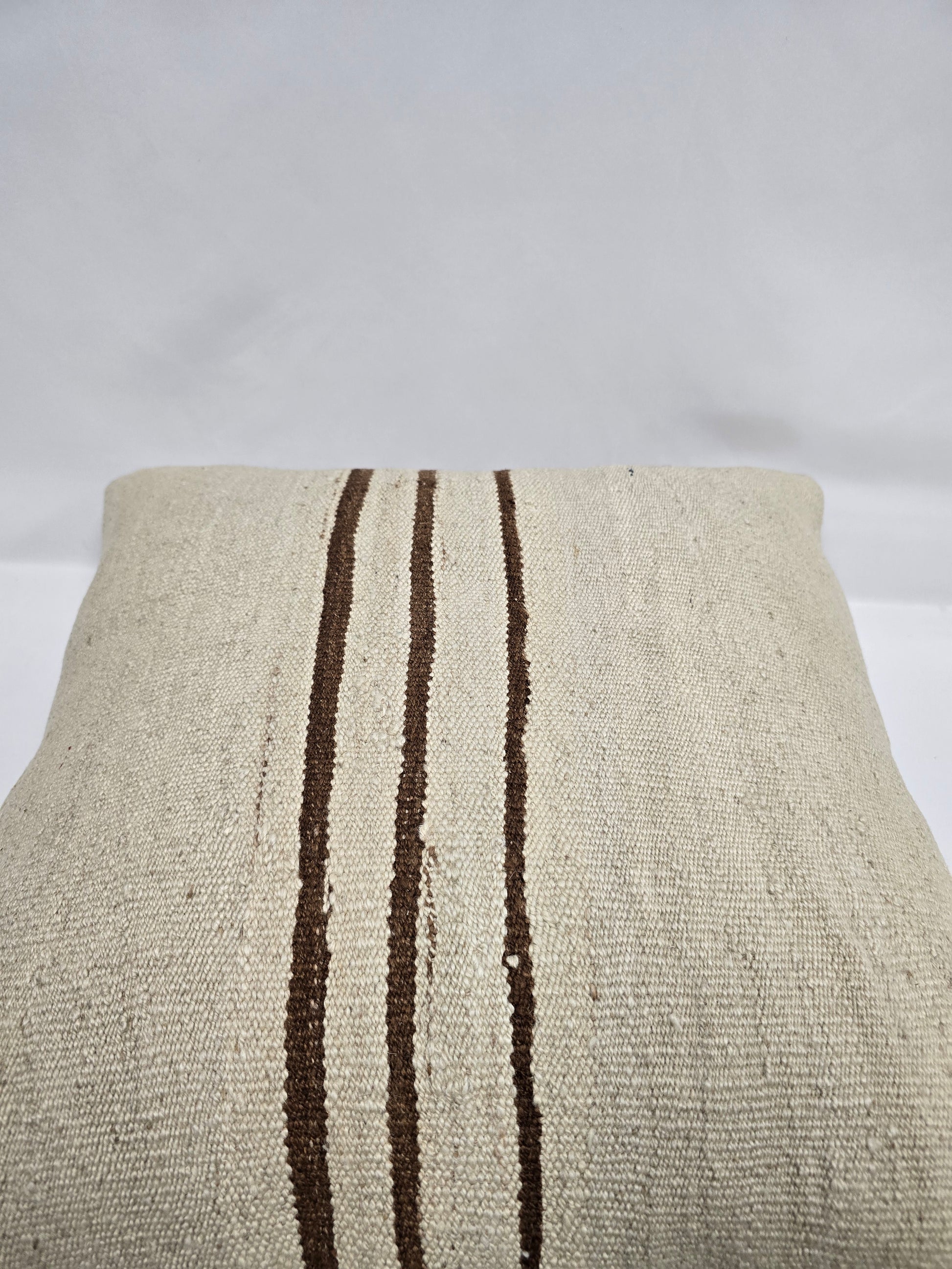 Turkish Hemp Pillow Natural Beige Brown Pillow Cushion Cover 24" x 24" #9268