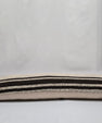 Turkish Lumbar Rug Pillow Beige Black Cushion Cover Hemp Pillow 14" x 40" #9493