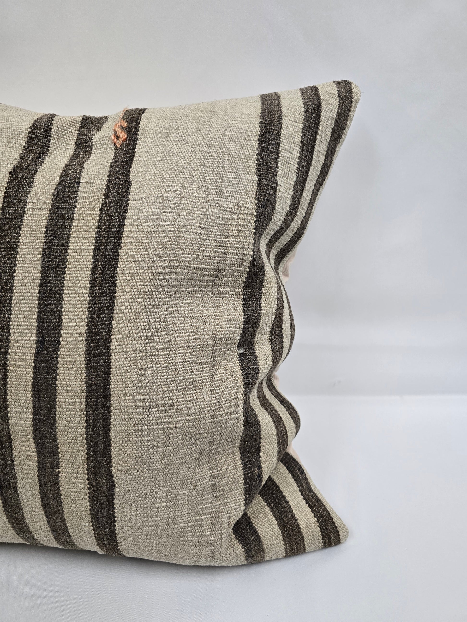 Turkish Hemp Pillow Natural Brown Beige Pillow Cushion Cover 24" x 24" #9270