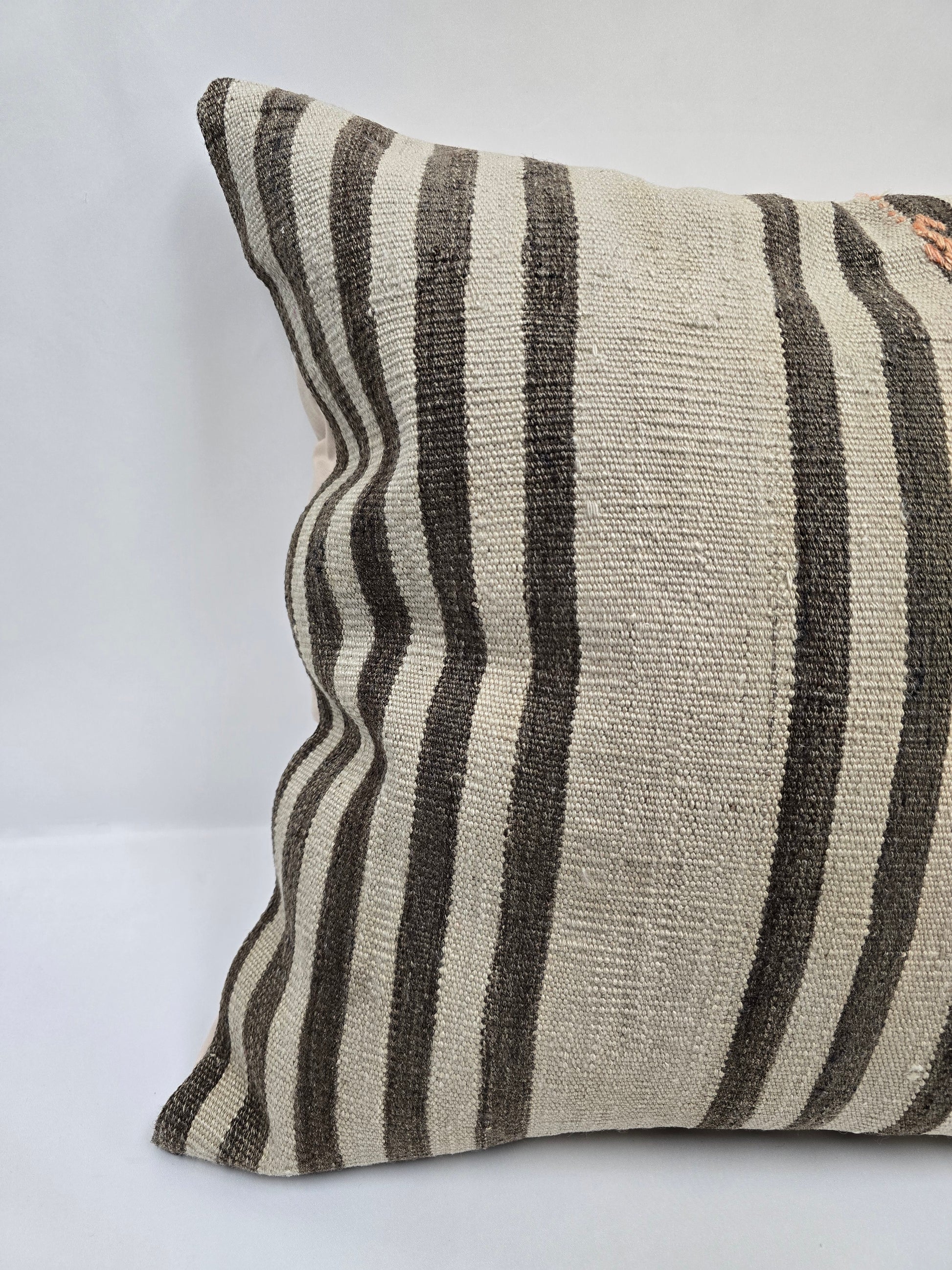 Turkish Hemp Pillow Natural Brown Beige Pillow Cushion Cover 24" x 24" #9270