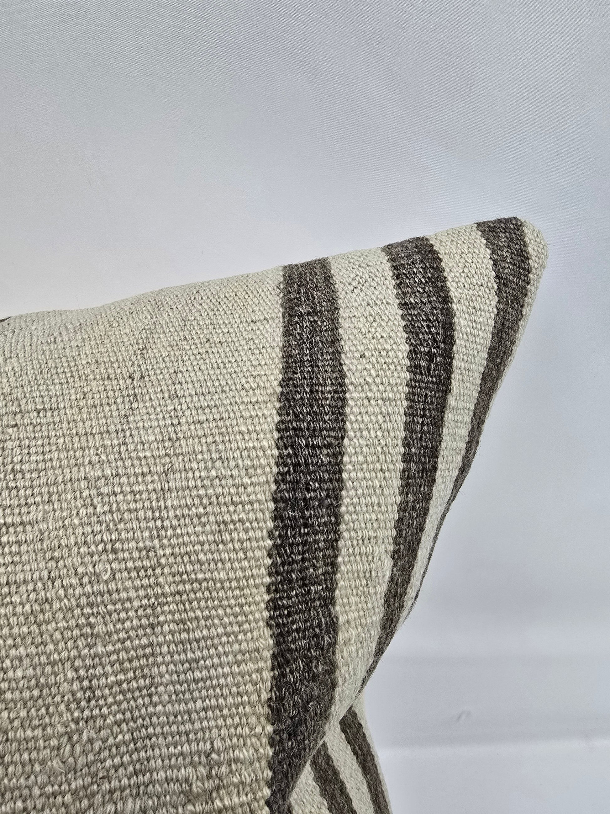 Turkish Hemp Pillow Natural Brown Beige Pillow Cushion Cover 24" x 24" #9270