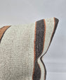 Turkish Hemp Pillow Natural Beige Brown Black Pillow Cushion Cover 24" x 24" #9271