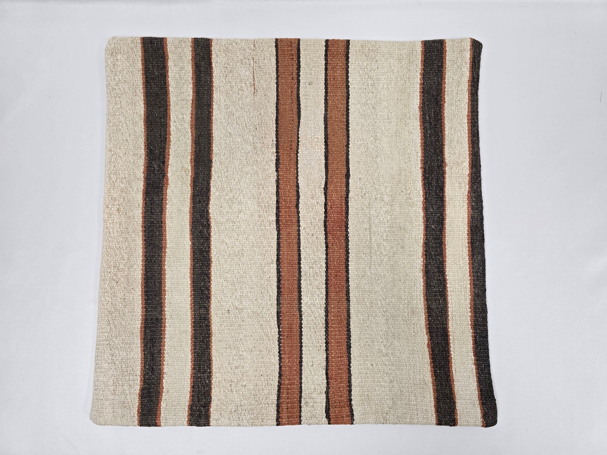 Turkish Hemp Pillow Natural Beige Brown Black Pillow Cushion Cover 24" x 24" #9271
