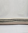 Turkish Lumbar Rug Pillow Beige Black Cushion Cover Hemp Pillow 14" x 40" #9482