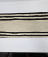 Turkish Lumbar Rug Pillow Beige Black Cushion Cover Hemp Pillow 14" x 40" #9482