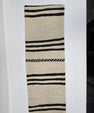 Turkish Lumbar Rug Pillow Beige Black Cushion Cover Hemp Pillow 14" x 40" #9481