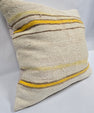 Turkish Hemp Pillow Natural Beige Yellow Brown Pillow Cushion Cover 24" x 24" #9267