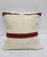 Turkish Hemp Pillow Natural Beige Red Black Orange Pillow Cushion Cover 24" x 24" #9263
