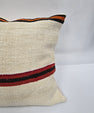 Turkish Hemp Pillow Natural Beige Red Black Orange Pillow Cushion Cover 24" x 24" #9263