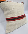 Turkish Hemp Pillow Natural Beige Red Black Orange Pillow Cushion Cover 24" x 24" #9263