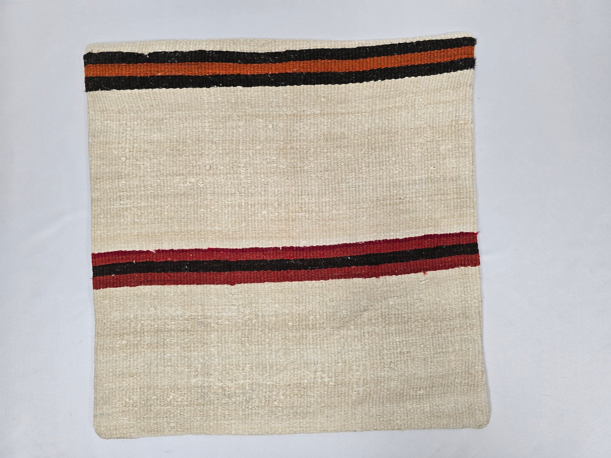 Turkish Hemp Pillow Natural Beige Red Black Orange Pillow Cushion Cover 24" x 24" #9263