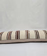 Turkish Lumbar Rug Pillow Beige Brown Burgundy Cushion Cover Hemp Pillow 14" x 40" #9491