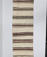 Turkish Lumbar Rug Pillow Beige Brown Burgundy Cushion Cover Hemp Pillow 14" x 40" #9491