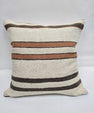 Turkish Hemp Pillow Natural Beige Brown Rust Pillow Cushion Cover 24" x 24" #9260
