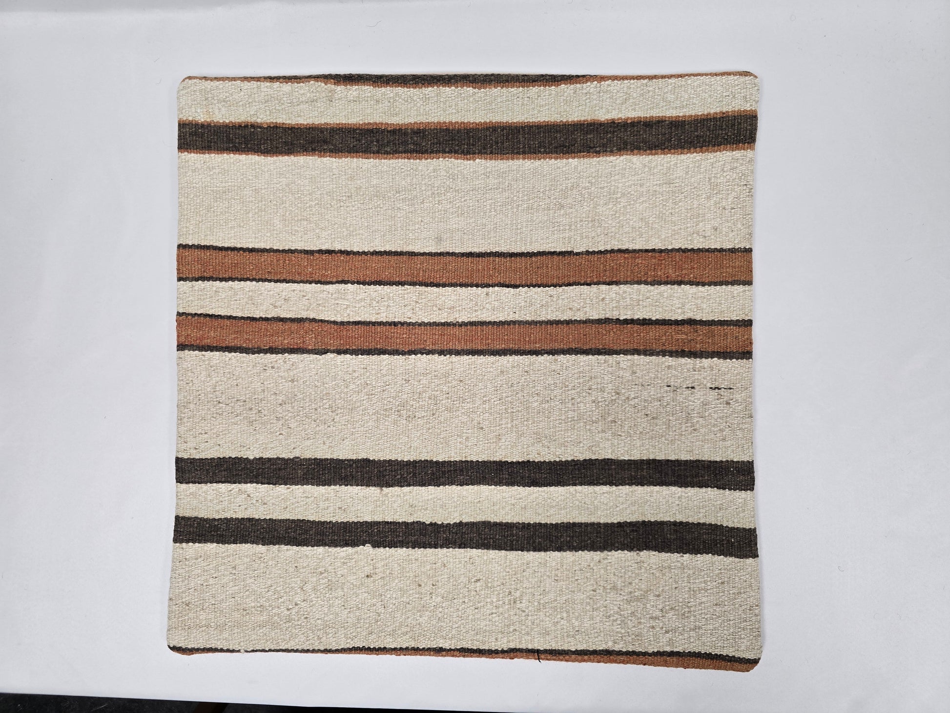 Turkish Hemp Pillow Natural Beige Brown Rust Pillow Cushion Cover 24" x 24" #9260