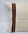 Turkish Hemp Pillow Natural Beige Black Orange Red Pillow Cushion Cover 24" x 24" #9261