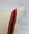 Turkish Hemp Pillow Natural Beige Black Orange Red Pillow Cushion Cover 24" x 24" #9261