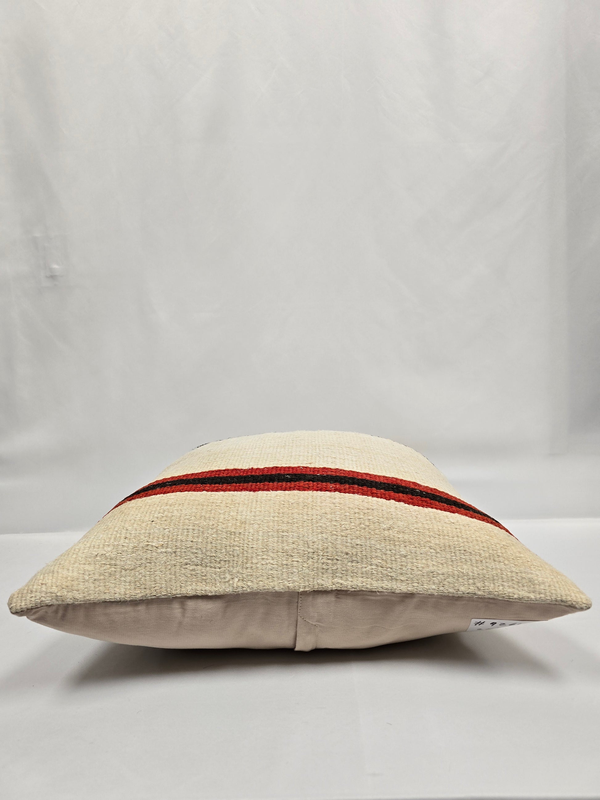 Turkish Hemp Pillow Natural Beige Black Orange Red Pillow Cushion Cover 24" x 24" #9261