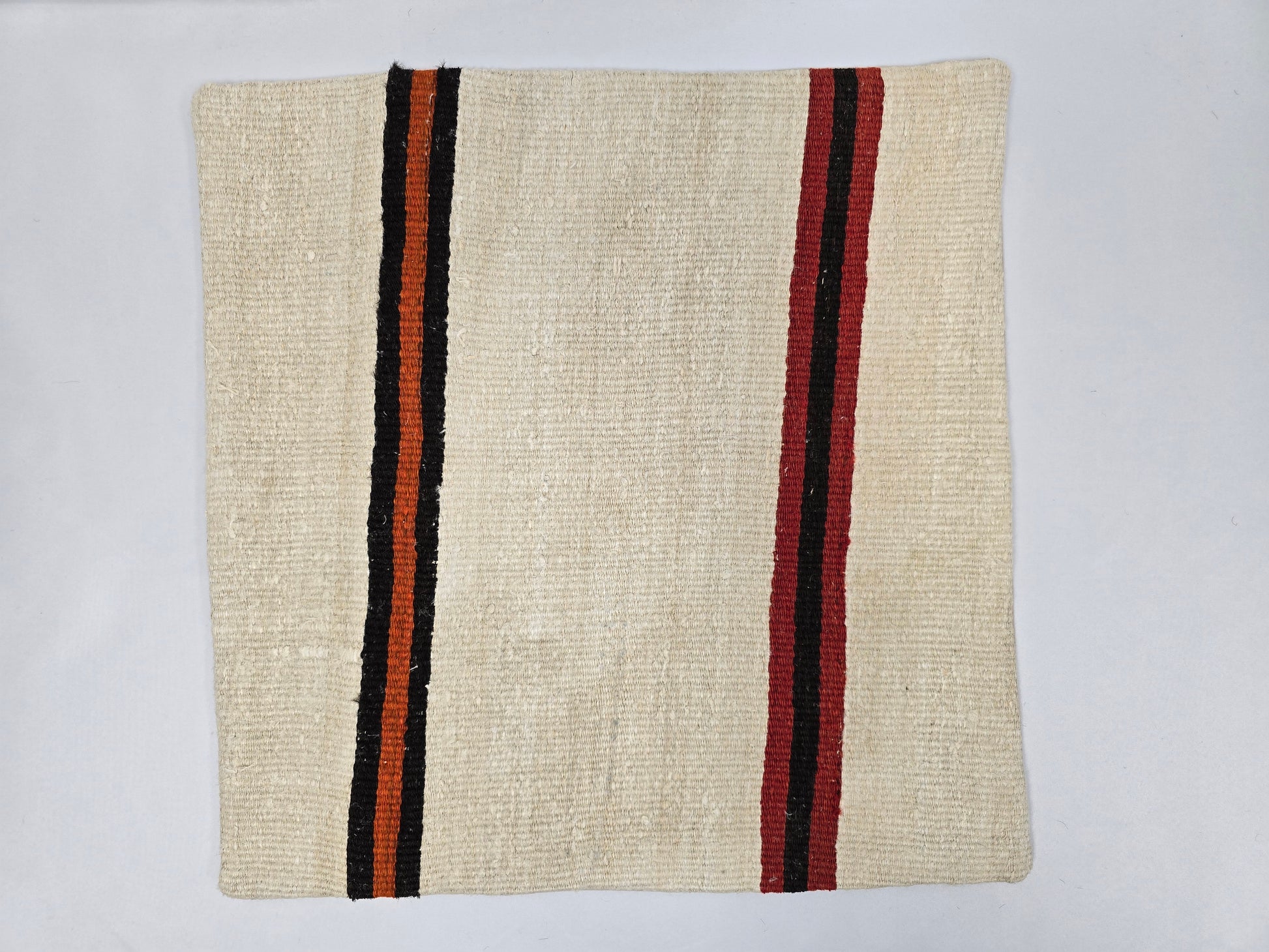 Turkish Hemp Pillow Natural Beige Black Orange Red Pillow Cushion Cover 24" x 24" #9261