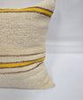 Turkish Hemp Pillow Natural Beige Yellow Brown Pillow Cushion Cover 24" x 24" #9259
