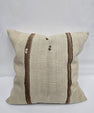 Turkish Hemp Pillow Natural Beige Brown Pillow Cushion Cover 24" x 24" #9258
