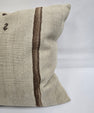 Turkish Hemp Pillow Natural Beige Brown Pillow Cushion Cover 24" x 24" #9258