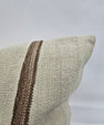 Turkish Hemp Pillow Natural Beige Brown Pillow Cushion Cover 24" x 24" #9258