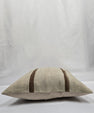 Turkish Hemp Pillow Natural Beige Brown Pillow Cushion Cover 24" x 24" #9258